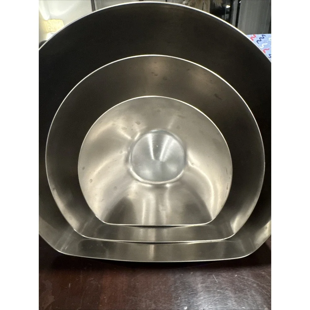 Stainless Steel Belly Bowls Nesting Set By Pitcher Pottery